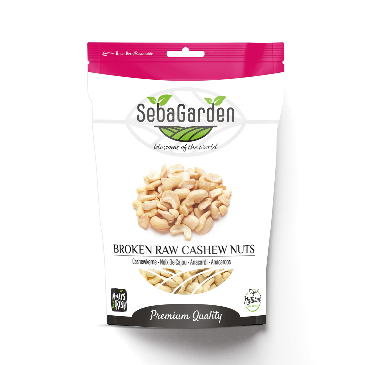 Seba Garden Premium Raw Broken Cashew Nuts Grade A Nutrient-Dense Superfood | 1kg