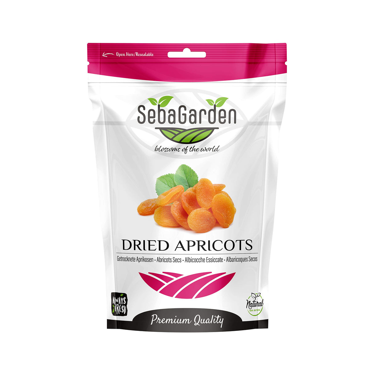 Seba Garden Premium Turkish Dried Apricots Grade A Sweet & Juicy | 1kg