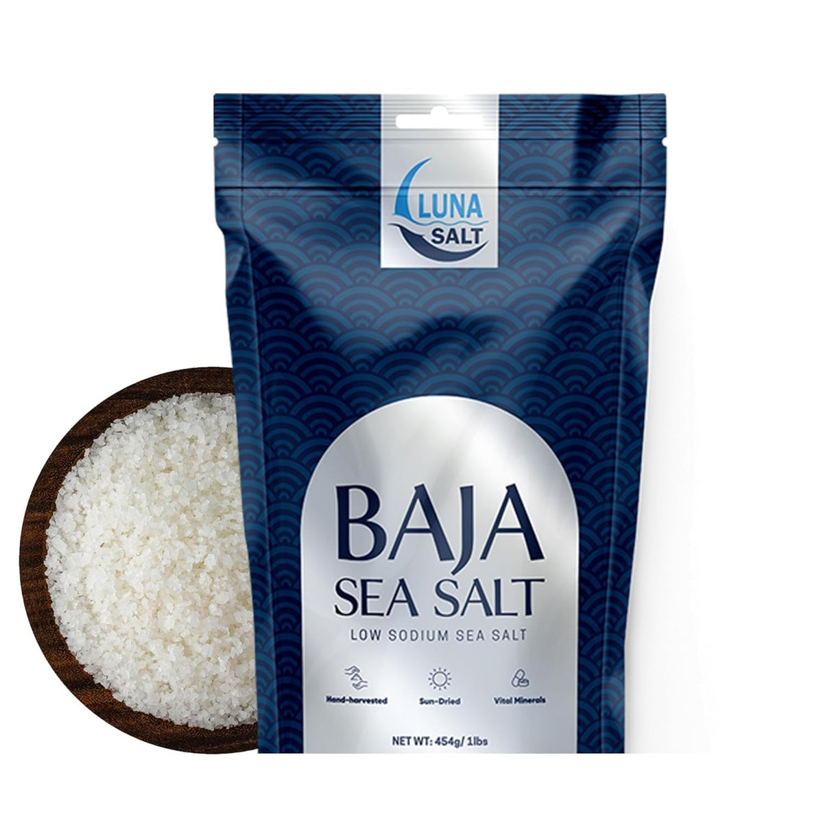 Luna Salt Hand-Harvested Baja Sea Salt 100% Natural Unrefined | 454g