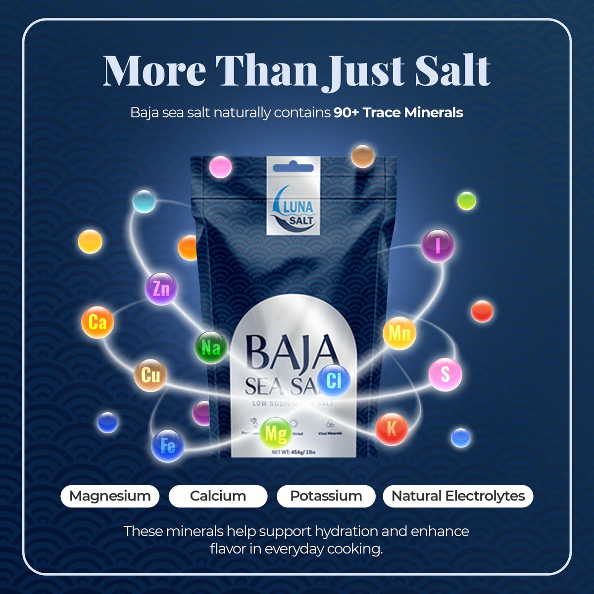 Luna Salt Hand-Harvested Baja Sea Salt 100% Natural Unrefined | 454g