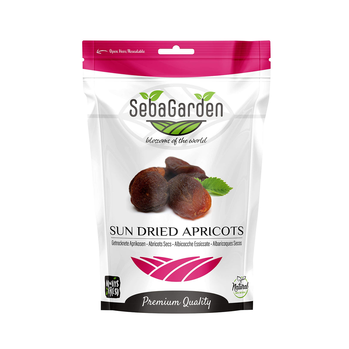Seba Garden Hand-Harvested Turkish Sun-Dried Apricots 100% Natural Unrefined | 1kg