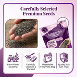 Seba Garden Premium Raw Black Chia Seeds Nutrient-Dense Superfood