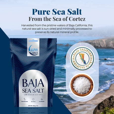 Luna Salt Hand-Harvested Baja Sea Salt 100% Natural Unrefined | 454g