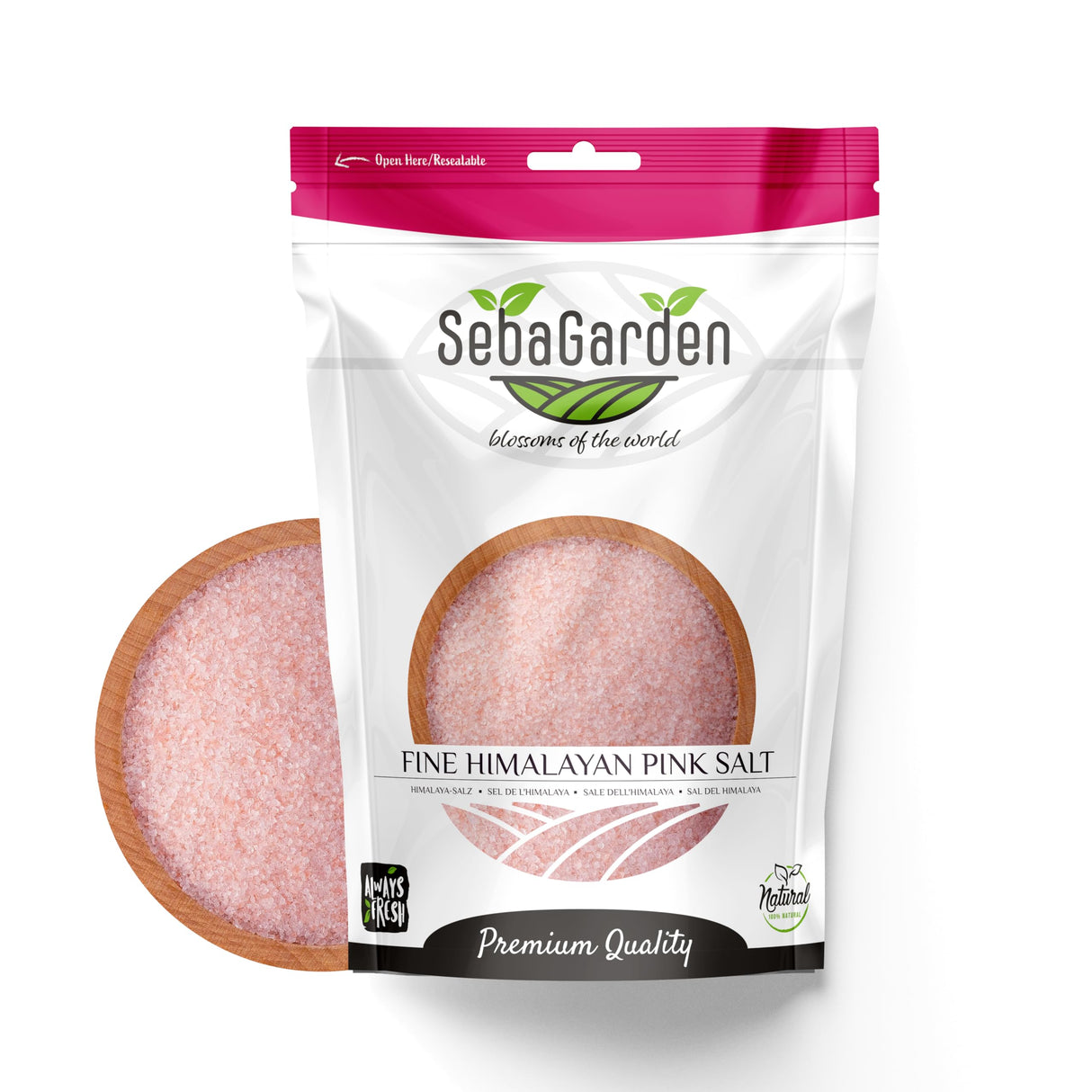 Seba Garden Hand-Harvested Himalayan Pink Salt 100% Natural Unrefined | 1kg