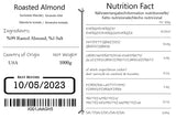 Seba Garden Premium Dry Roasted Californian Whole Almonds Grade A Nonpareil | 1kg