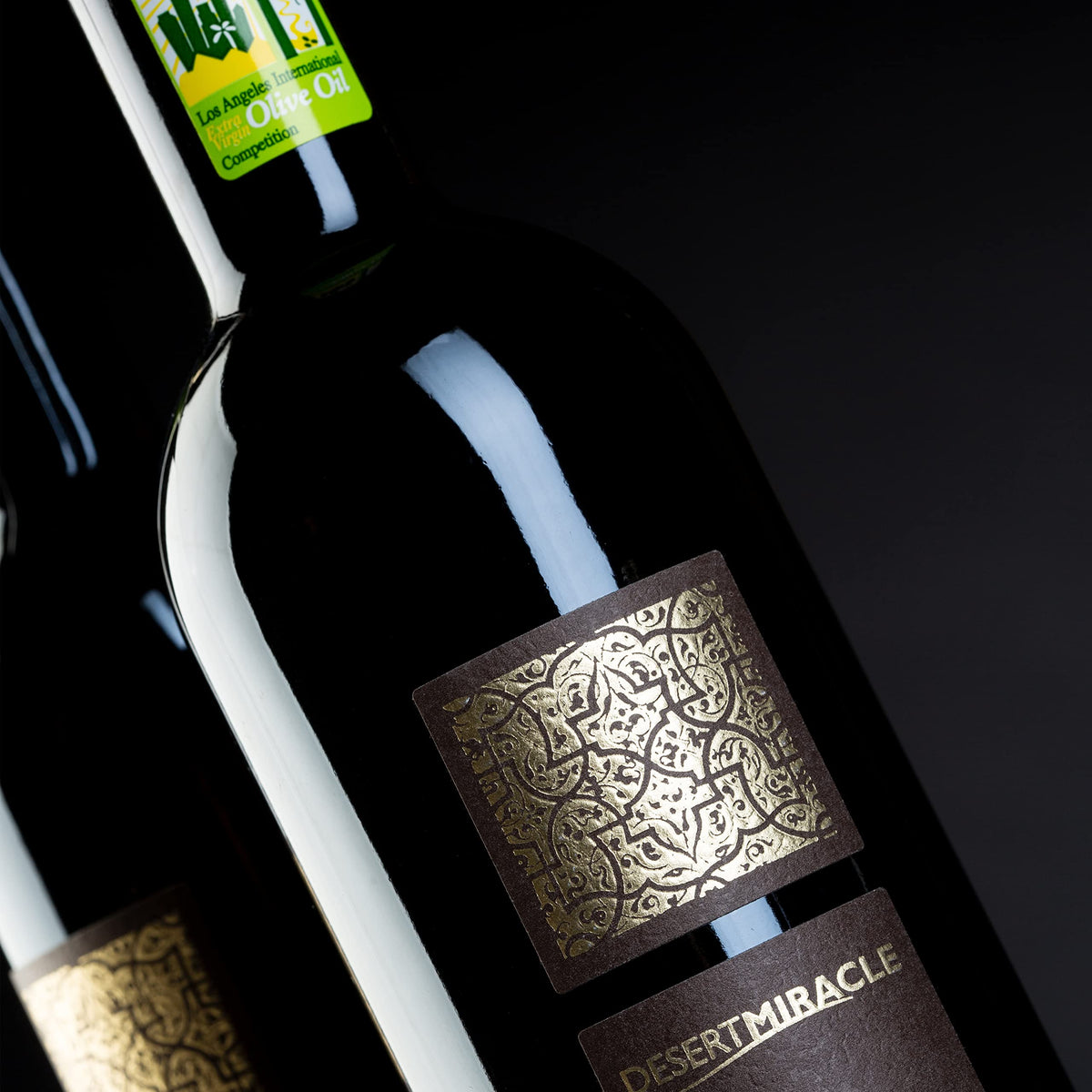DESERT MIRACLE Ultra-Premium Organic Extra Virgin Polyphenol Rich Olive Oil | 500ml Glass Bottle