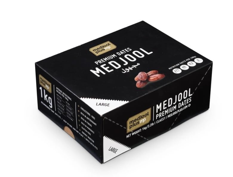 Seba Garden Premium Medjool Dates Large ,Natural Fibre 1 kg