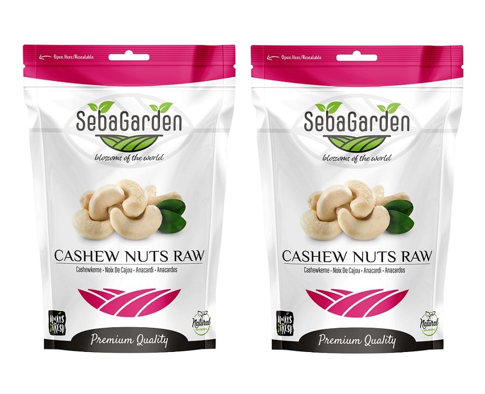 Seba Garden Premium Raw Whole Cashew Nuts Grade A Nutrient-Dense Superfood | 1kg