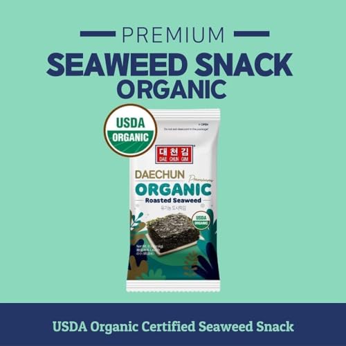 CHOI'S 1 Daechun Certified Organic Roasted Seaweed Snacks | 20 Individual Packs