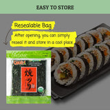 CHOI'S 1 Daechun Organic Sushi Nori Seaweed (50 Sheets)