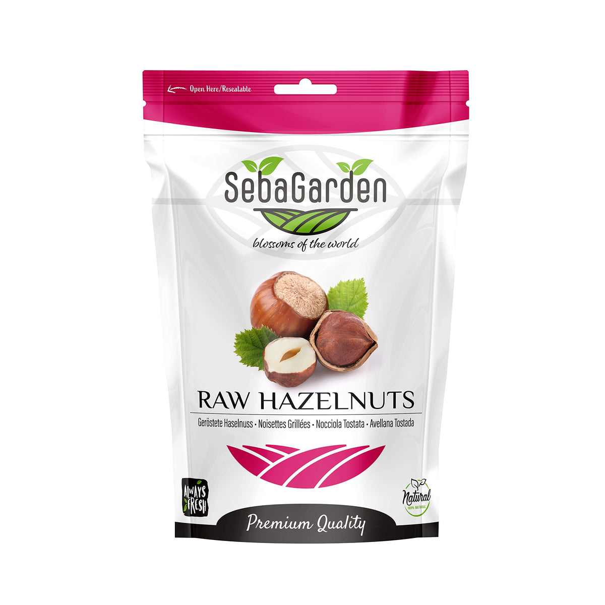 Seba Garden Premium Raw Whole Hazelnut Kernels Grade A Nutrient-Dense Superfood | 1kg