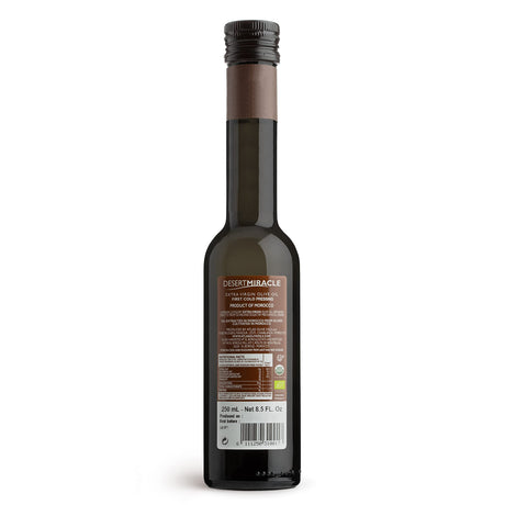 DESERT MIRACLE Ultra-Premium Organic Extra Virgin Polyphenol Rich Olive Oil | 250ml Glass Bottle