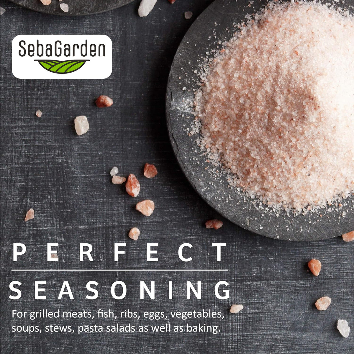 Seba Garden Hand-Harvested Himalayan Pink Salt 100% Natural Unrefined | 1kg