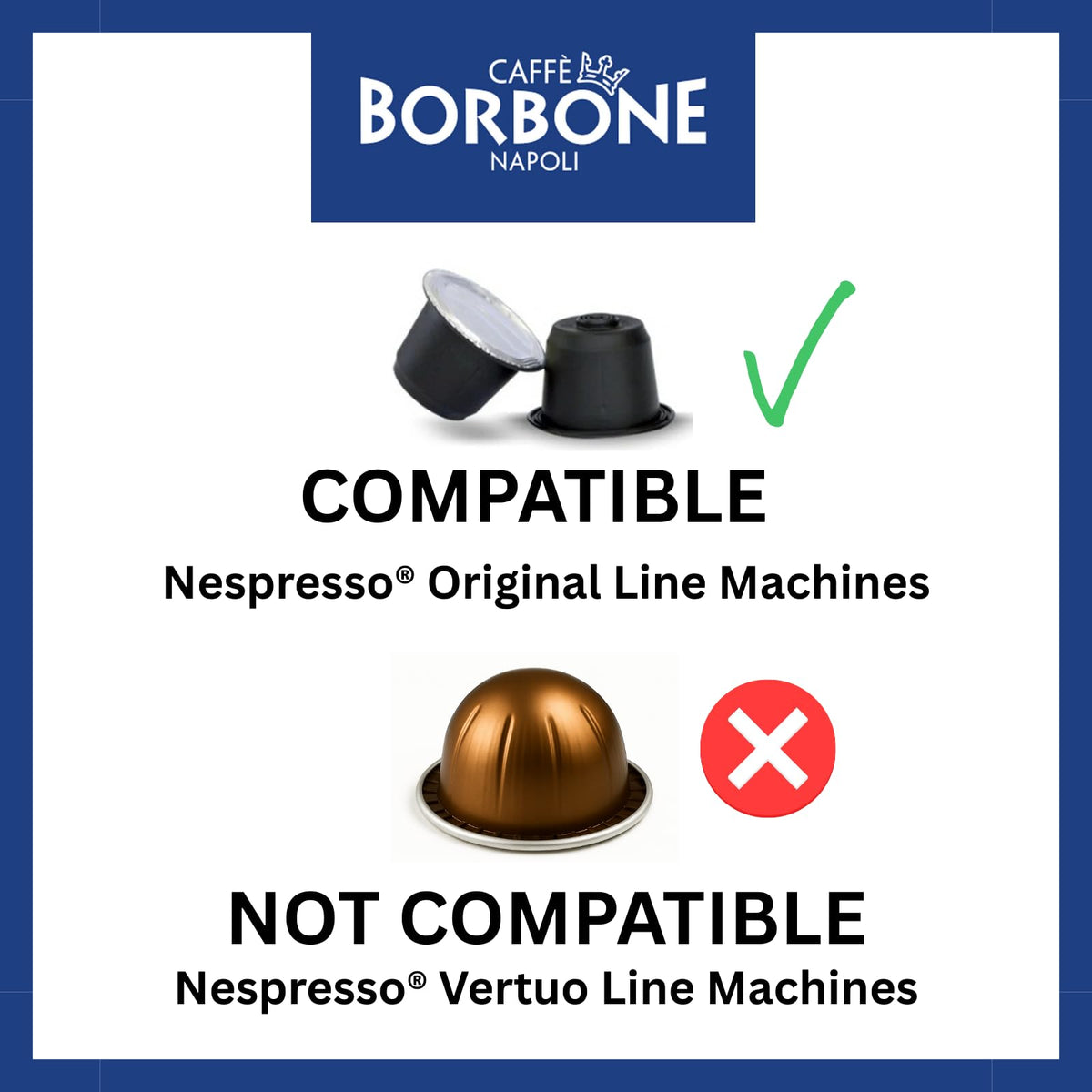 Caffè Borbone Respresso Miscela Rossa Nespresso Compatible Coffee Pods | Pack of 50