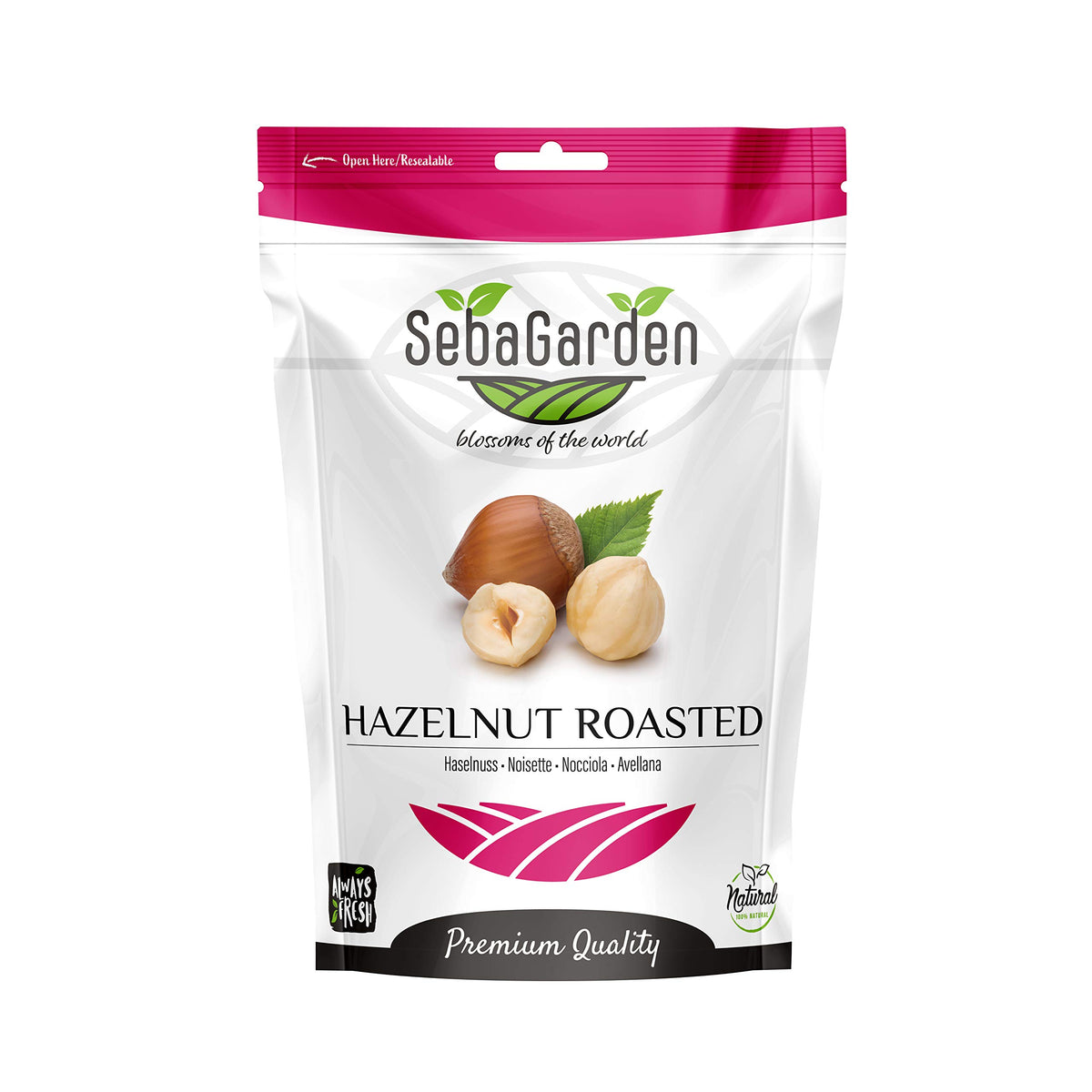 Seba Garden Premium Roasted Unsalted Whole Hazelnuts Grade A Nutrient-Dense Superfood | 1kg