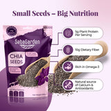 Seba Garden Premium Raw Black Chia Seeds Nutrient-Dense Superfood
